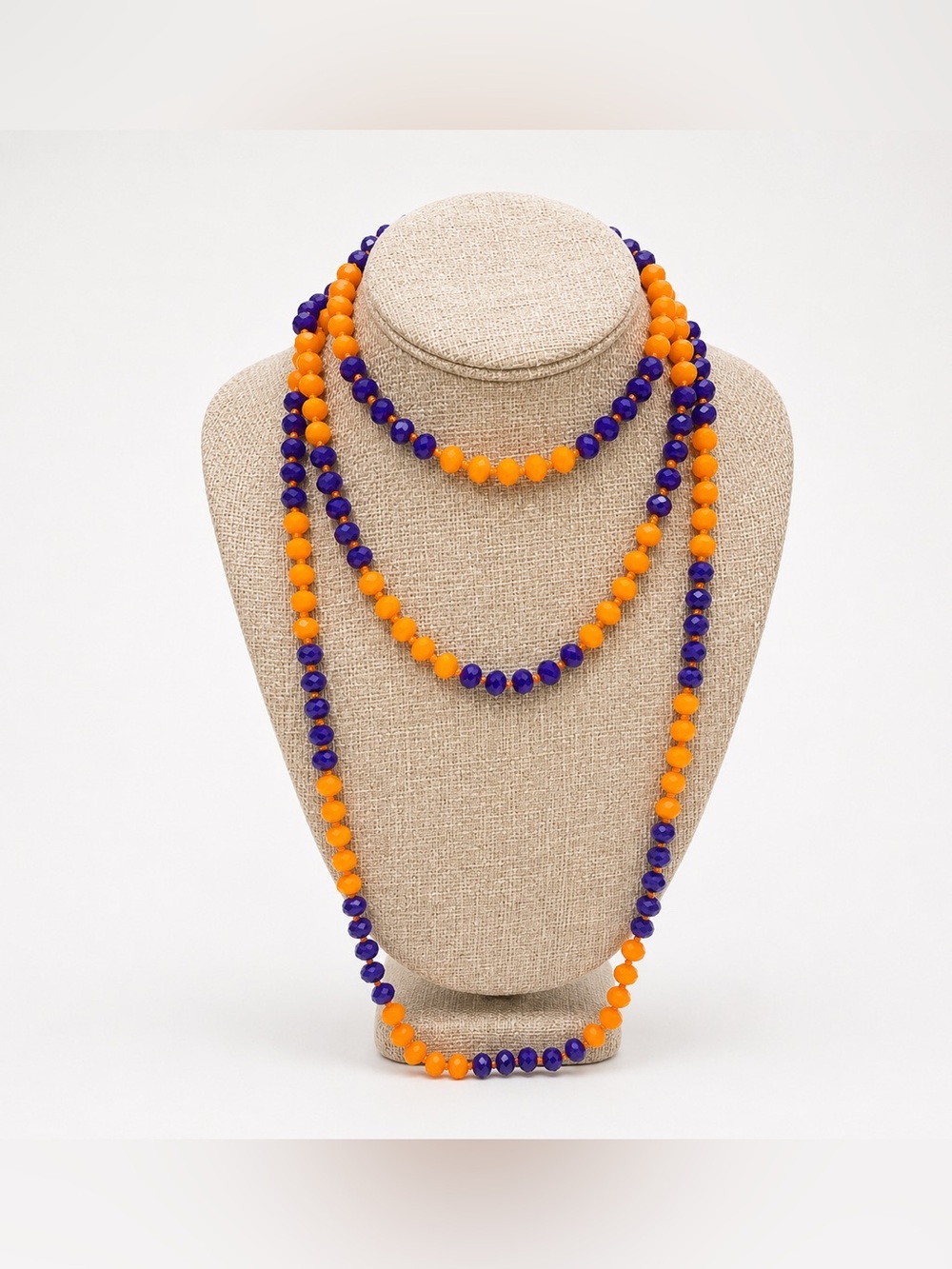 BRAND NEW WITH TAGS Astro Vibes Beaded Necklace – Orange & Royal Blue
